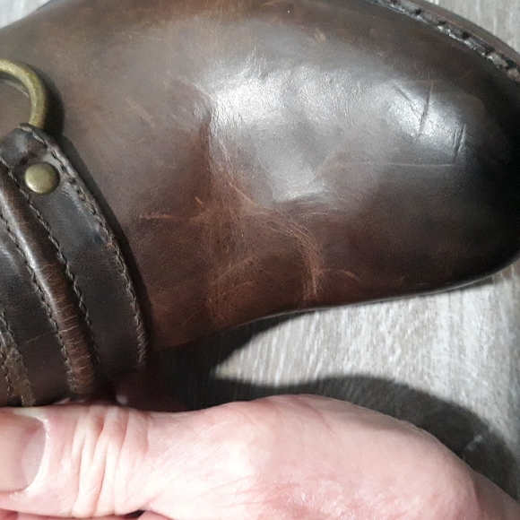 Frye dark brown leather clogs. Size 8 - Picture 12 of 13
